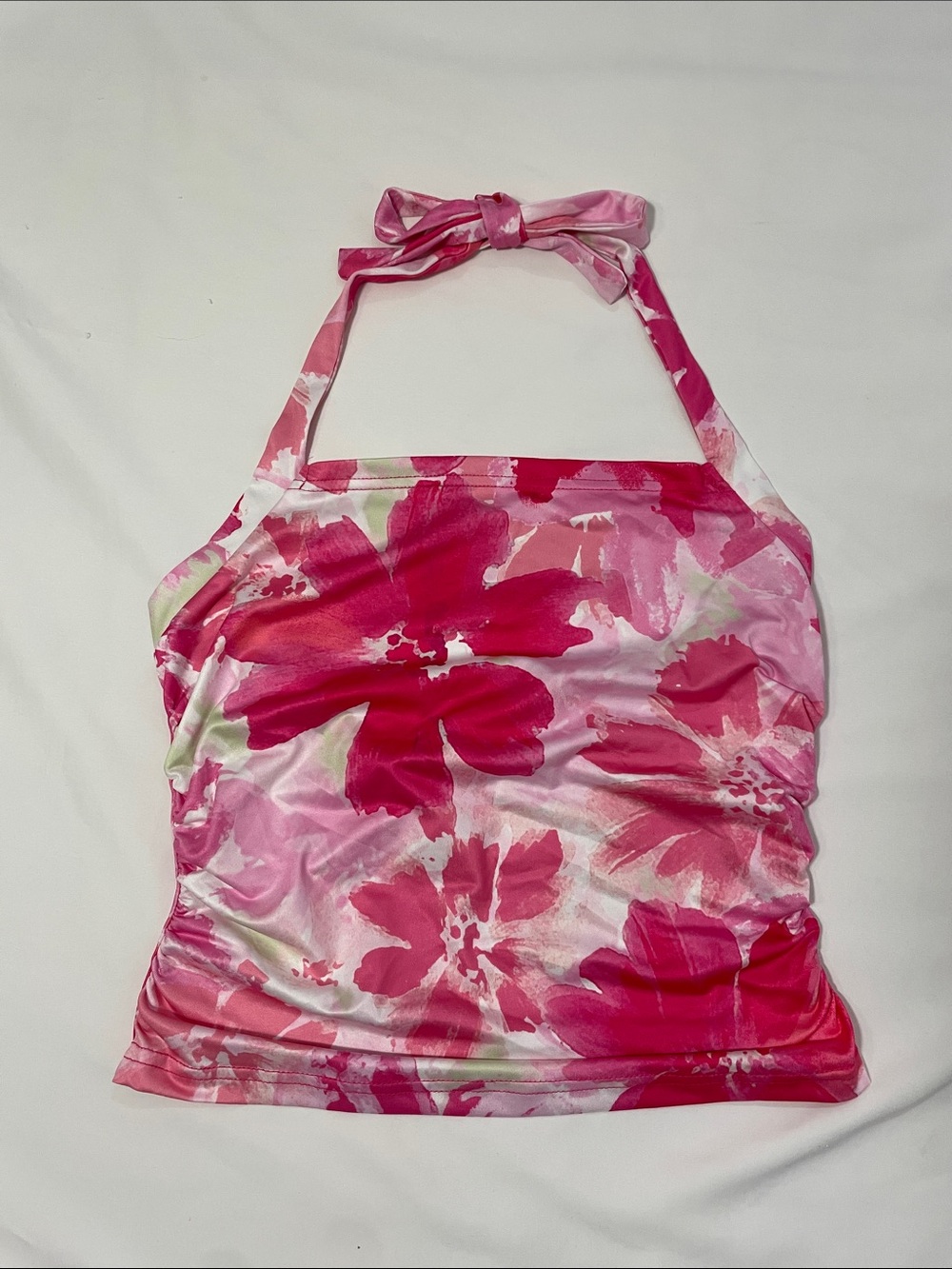 SHEIN Pink Floral Halter Camisole